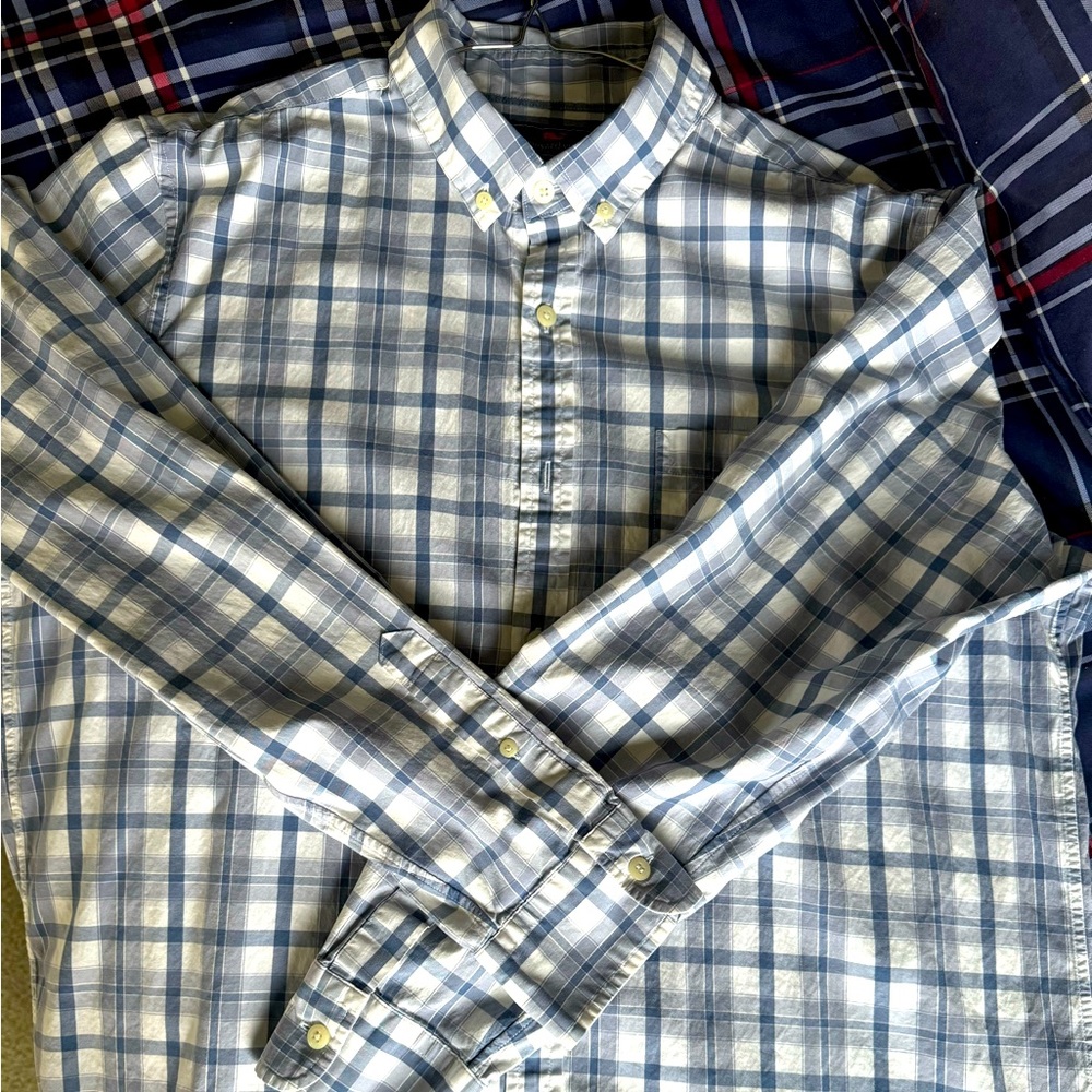 Vineyard Vines Plaid Slim Fit Tucker Shirt - Size L